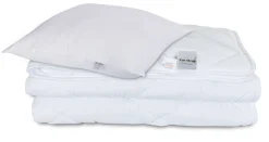 Dyne og pudesæt - Helårsdyne 140x220 cm + pude 60x63 cm - Fiberdyne - Zen Sleep allergivenlig dyne og pude