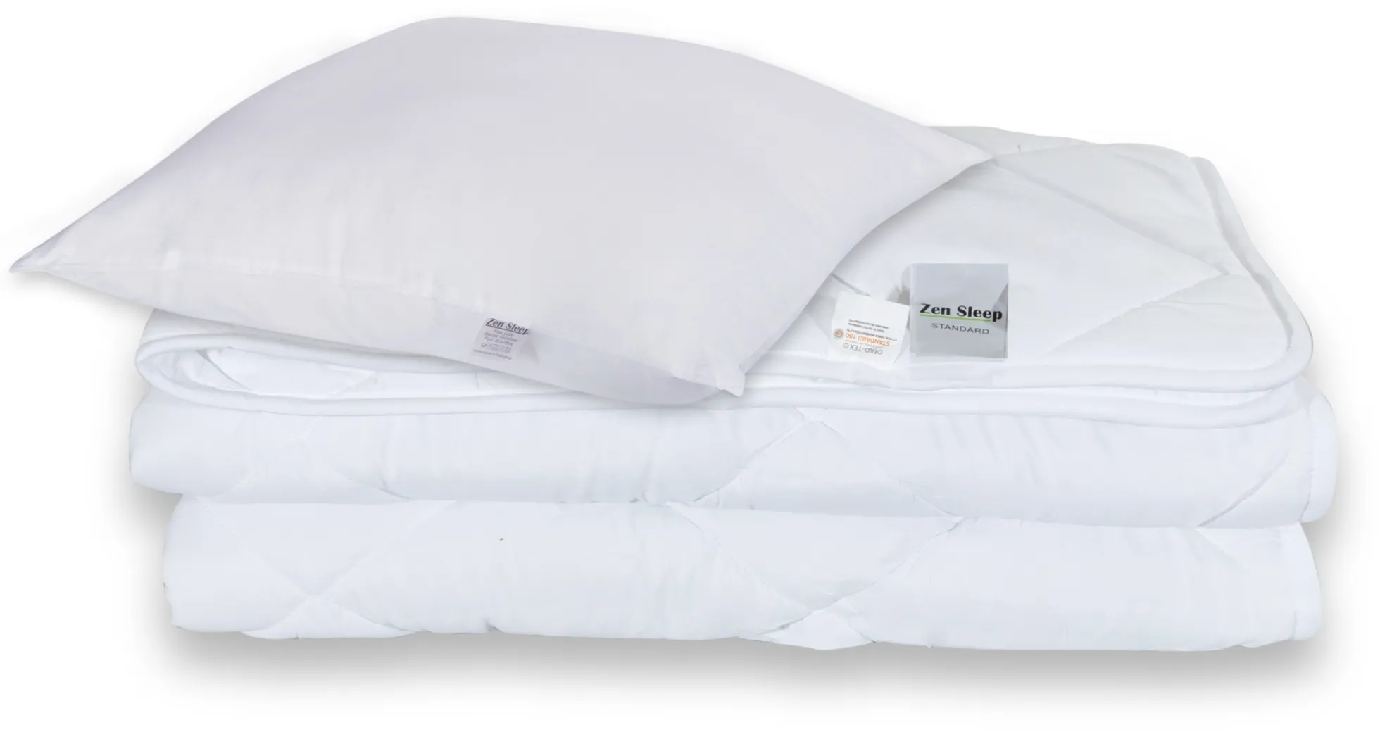 Dyne pude sæt - Helårsdyne + pude 140x200 cm - Fiberdyne - Zen Sleep allergivenlig dyne og pude