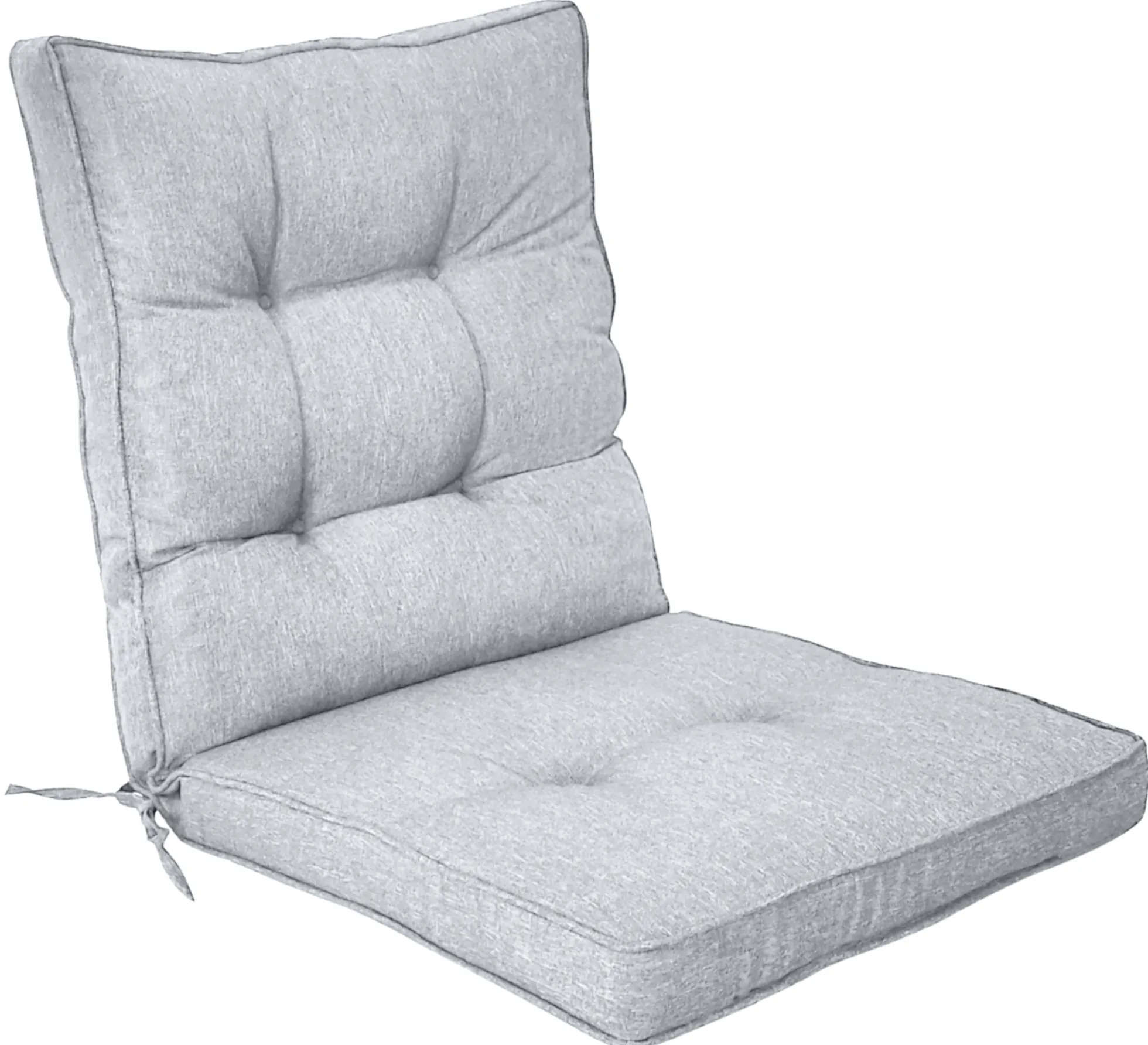 Eksklusiv havehyndepakke til havestol 4 stk. - Ekstra bløde 7 cm tykke luksus hynder - Moderne button design grå stolehynder - UV beskyttet Nordstrand Home hynder