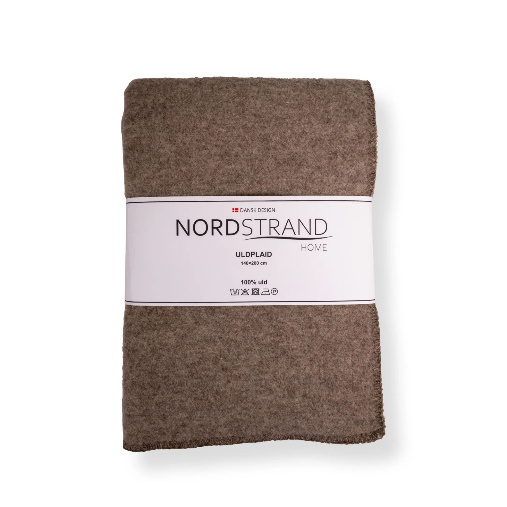 Eksklusiv uldplaid - 100% Uld - 140x200 cm - Ekstra kraftig kvalitet - Oslo Natur