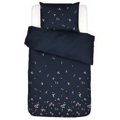 Essenza sengetøj - 140x220 cm - 100% bomuldspercale sengesæt - Leia Nightblue sengelinned