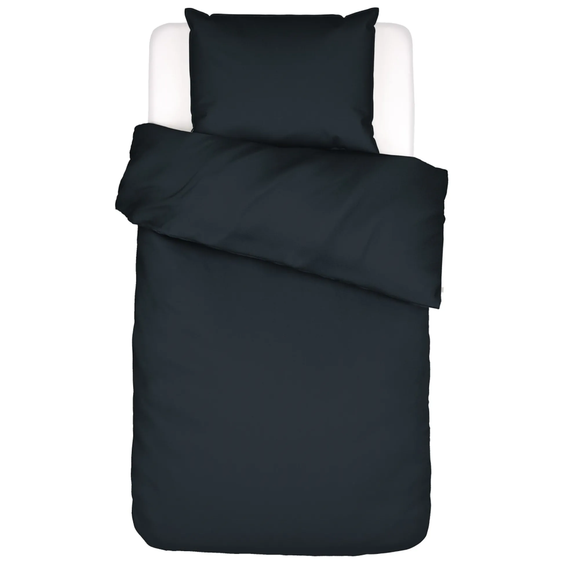 Essenza sengetøj - 140x220 cm - 100% bomuldssatin sengesæt - Minte Nightblue sengelinned