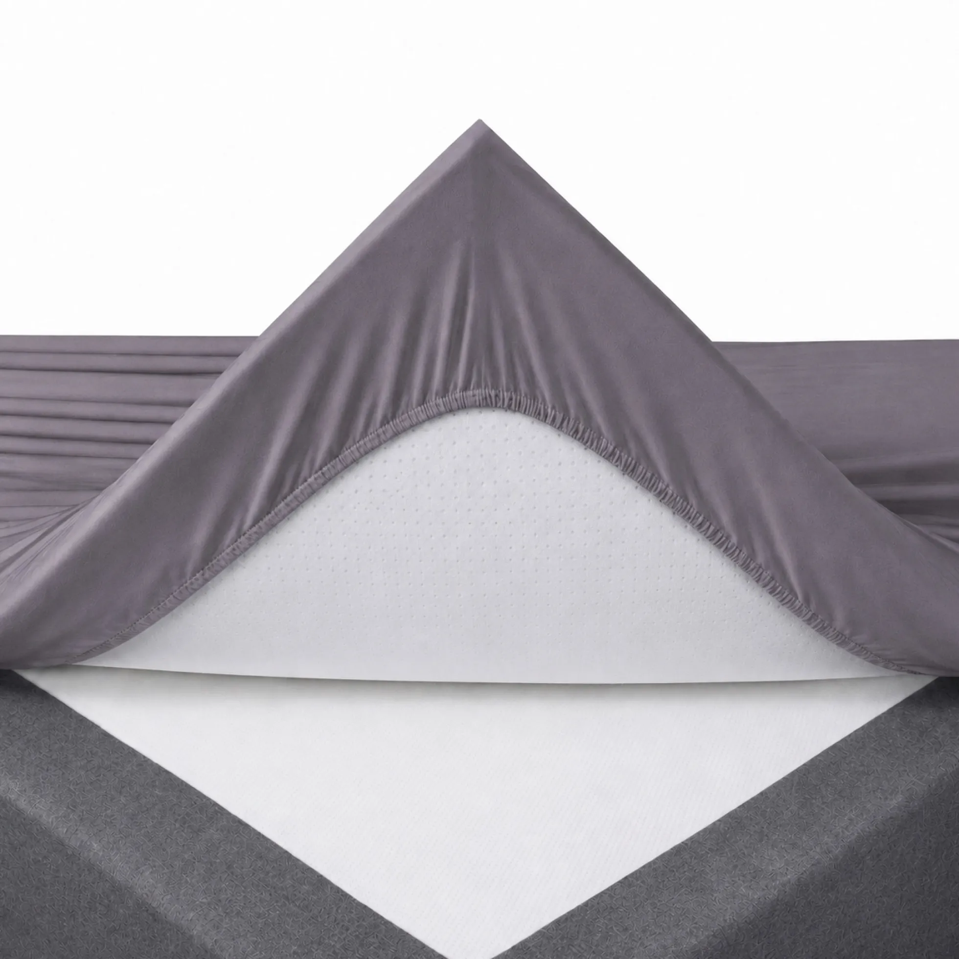 Faconlagen 140x200 cm - 100% blødt bomulds lagen - Antracit gråt boxlagen til madras by Nordstrand Home