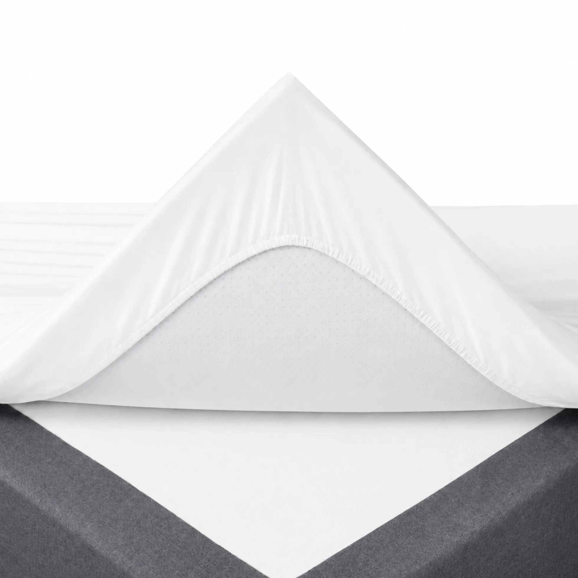 Faconlagen 180x200 cm - 100% blødt bomulds lagen - Hvidt boxlagen til madras by Nordstrand Home