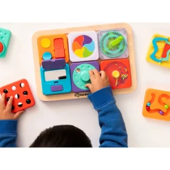 Fat Brain PlayTab sansebrikker til baseplade - Vende-, labyrint- og nummerbrik - 3 stk.