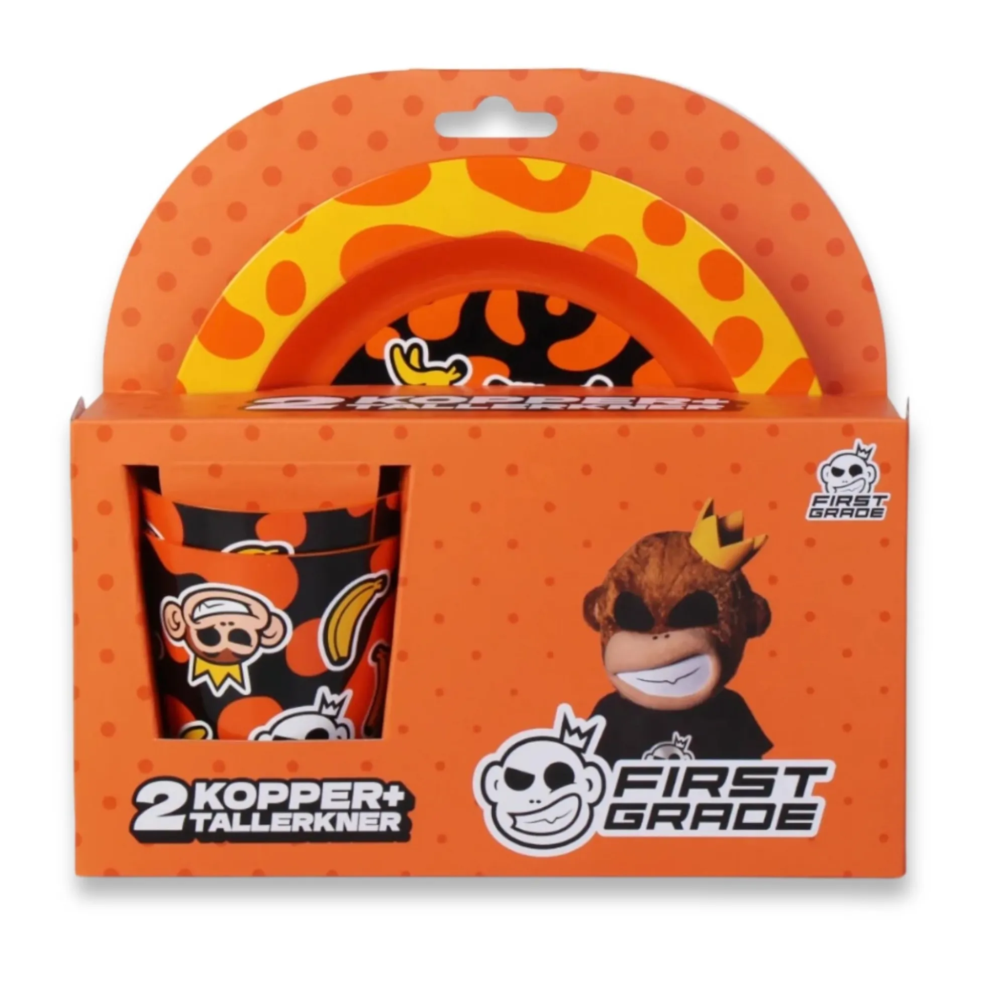 First Grade Kop- & Tallerkensæt - Børneservice med to tallerkener og to kopper
