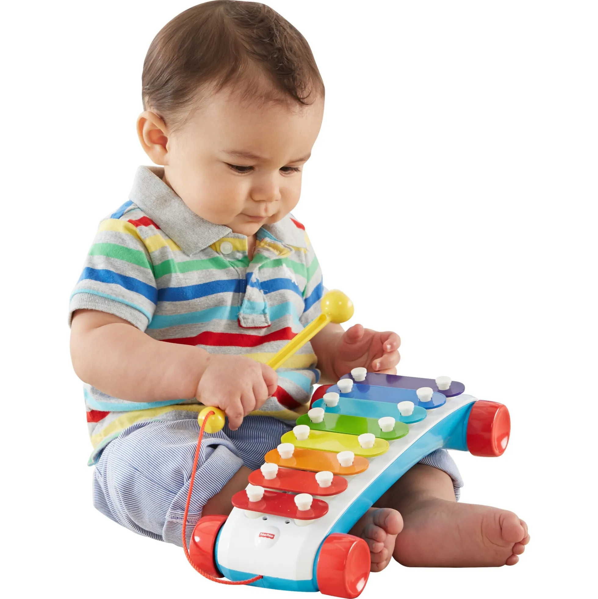 Fisher-Price klassisk xylofon med 8 tangenter og træksnor - 31 cm