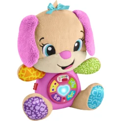 Fisher-Price Laugh & Learn Smart Stages søster hvalp musikbamse med 80+ lyde og sange - 30 cm