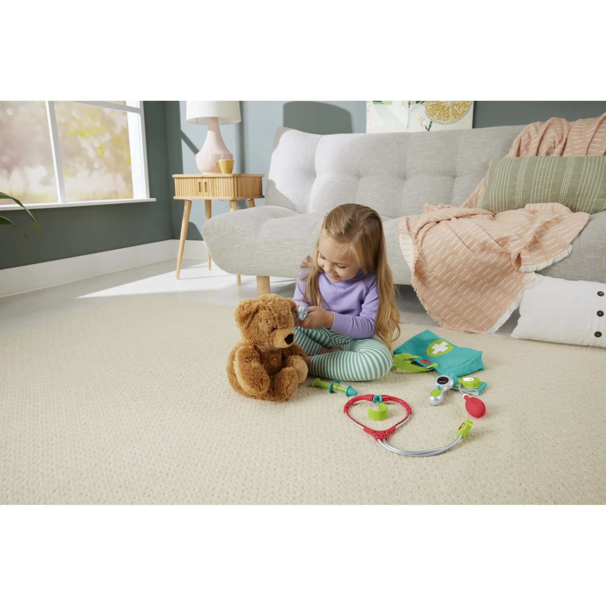 Fisher-Price lægesæt med lægetaske og doktorudstyr - 7 dele