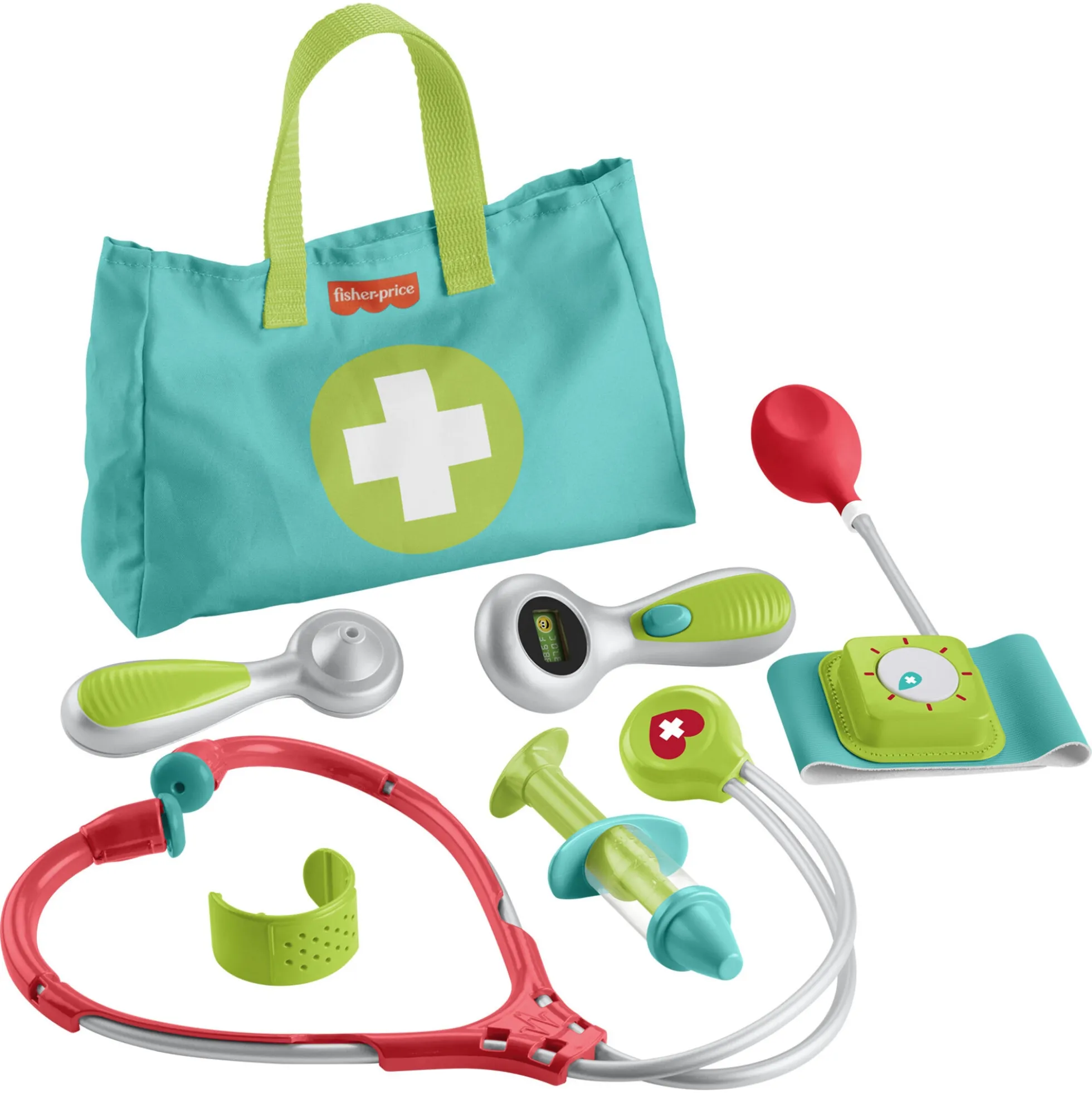 Fisher-Price lægesæt med lægetaske og doktorudstyr - 7 dele