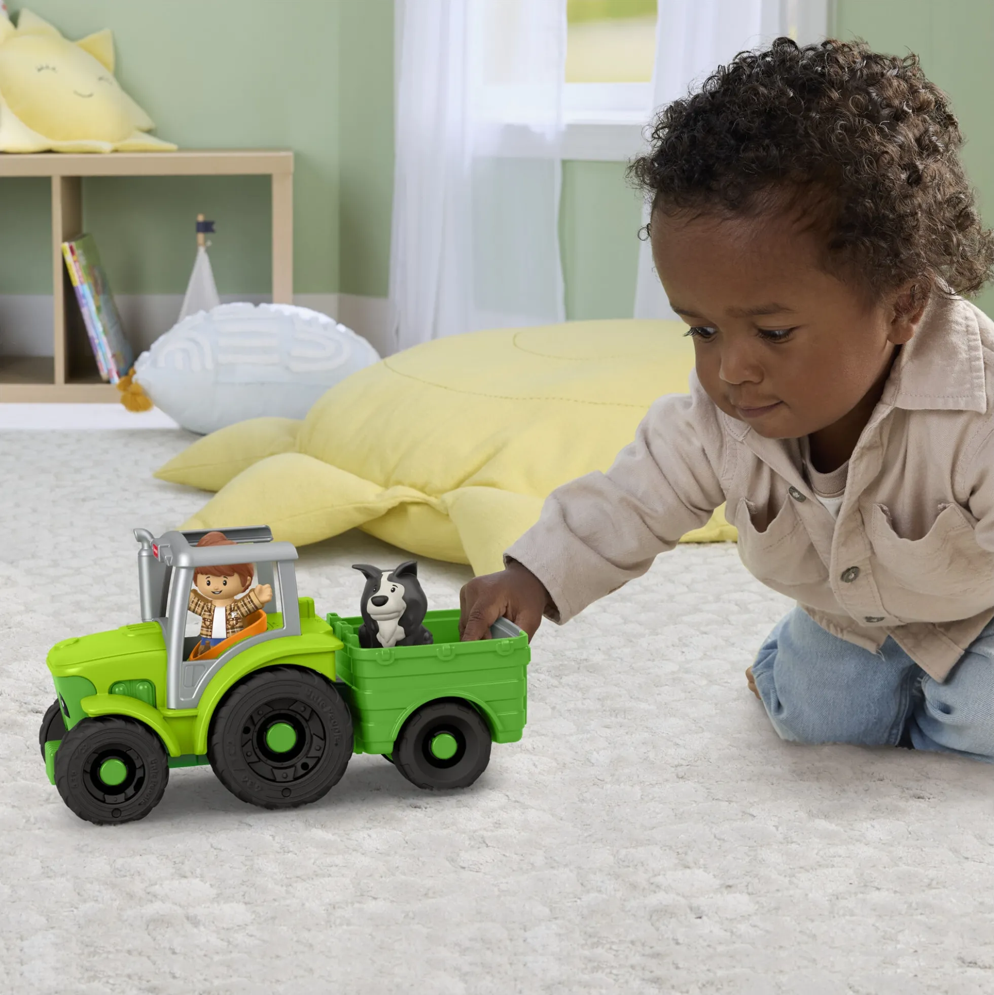 Fisher-Price Little People musikalsk traktor med bonde og hund - 25 cm
