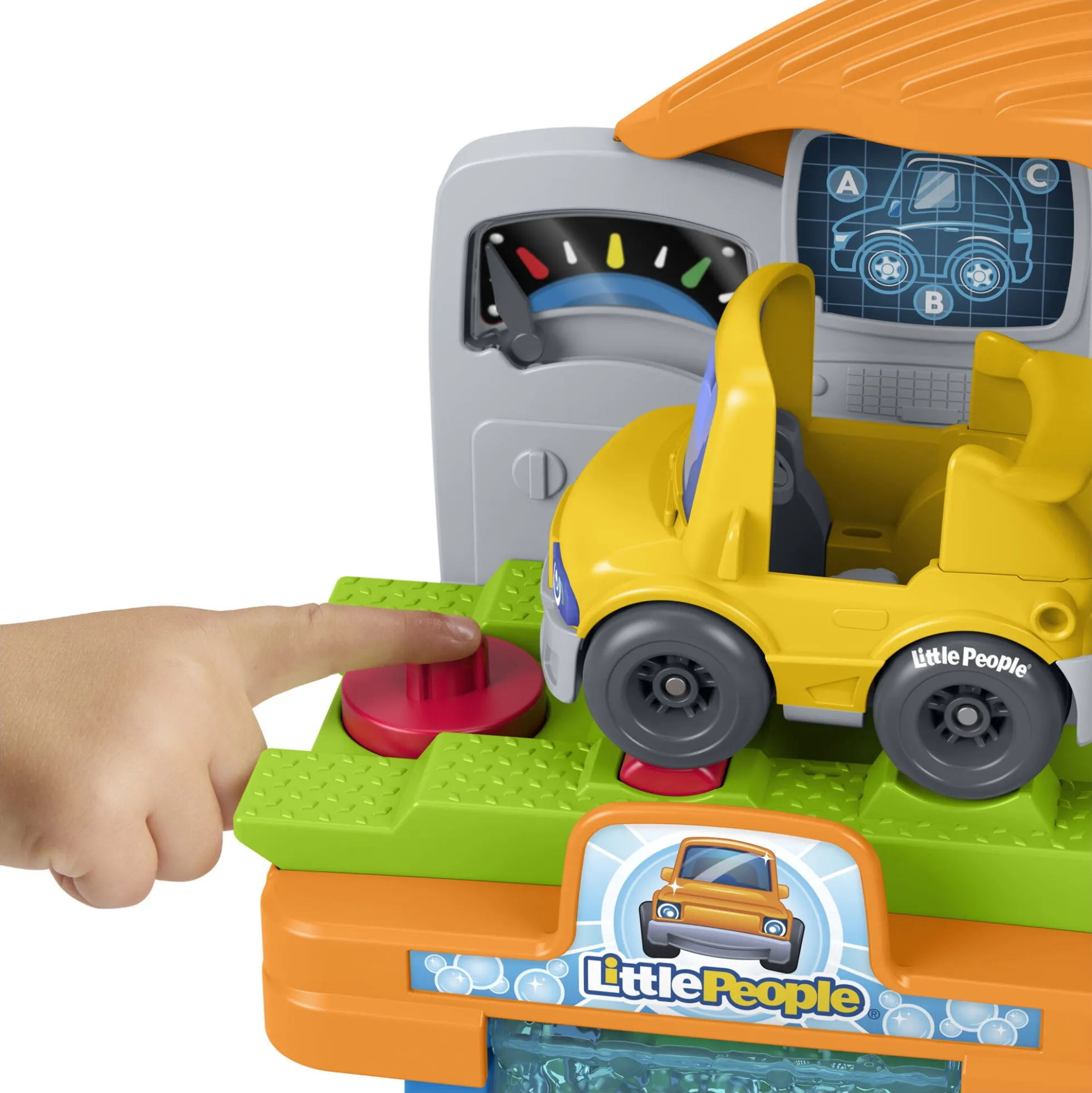 Fisher-Price Little People servicestation med bilvask og figurer