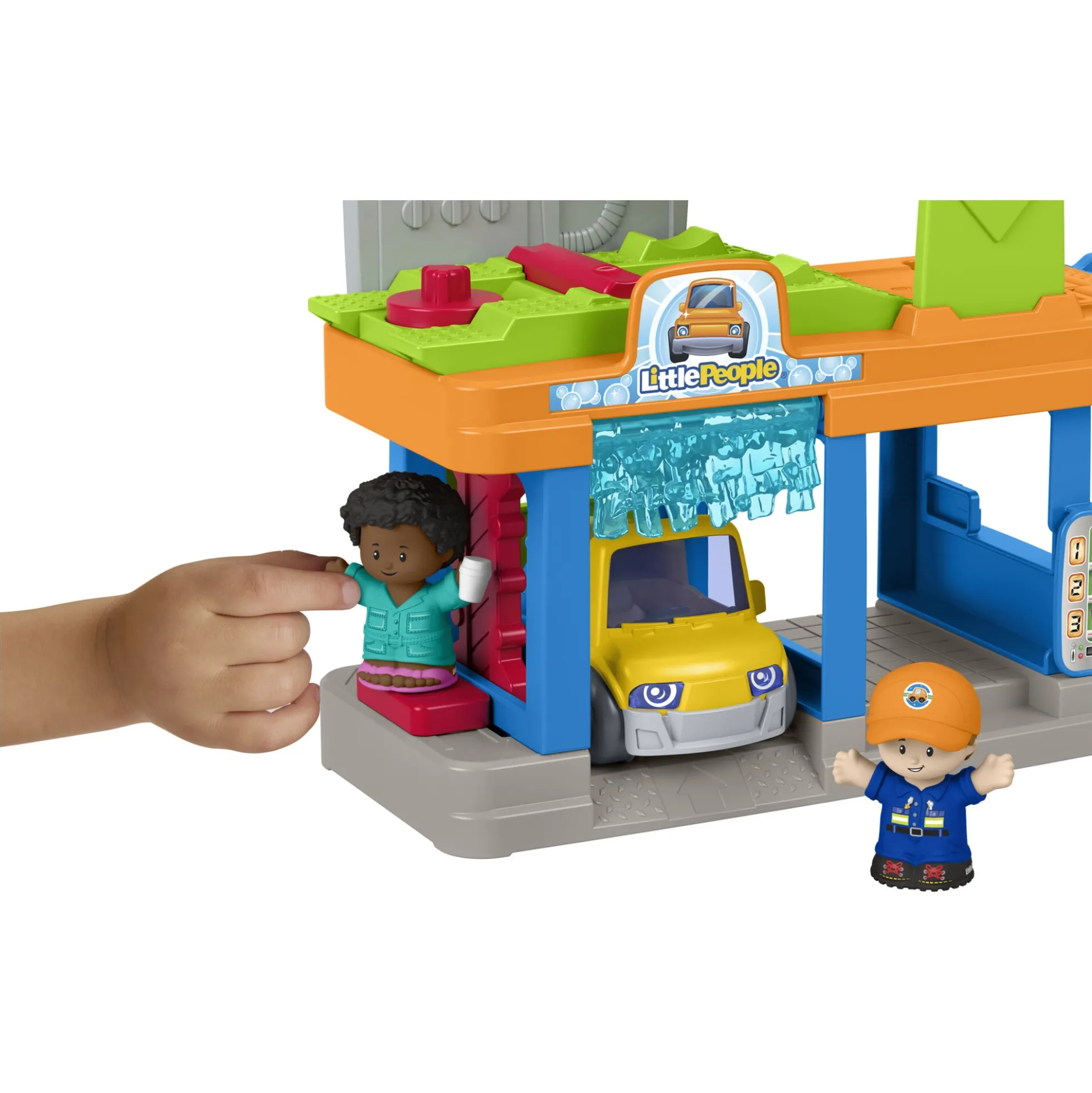 Fisher-Price Little People servicestation med bilvask og figurer