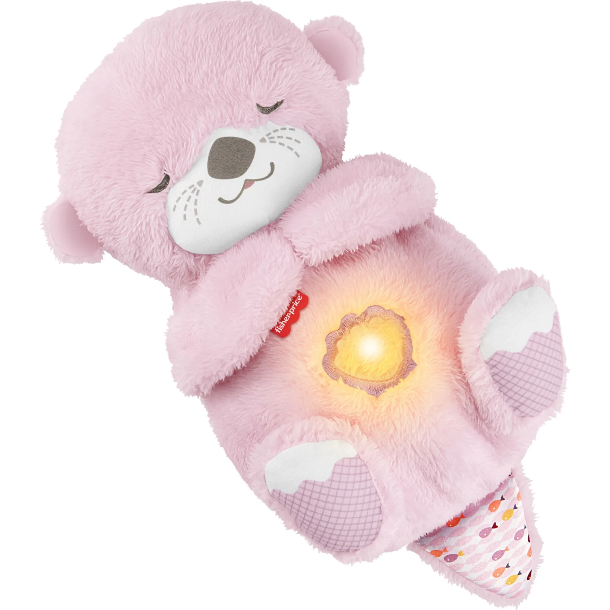 Fisher-Price Soothe & Snuggle lyserød odder sovebamse med beroligende lyde - 27 cm