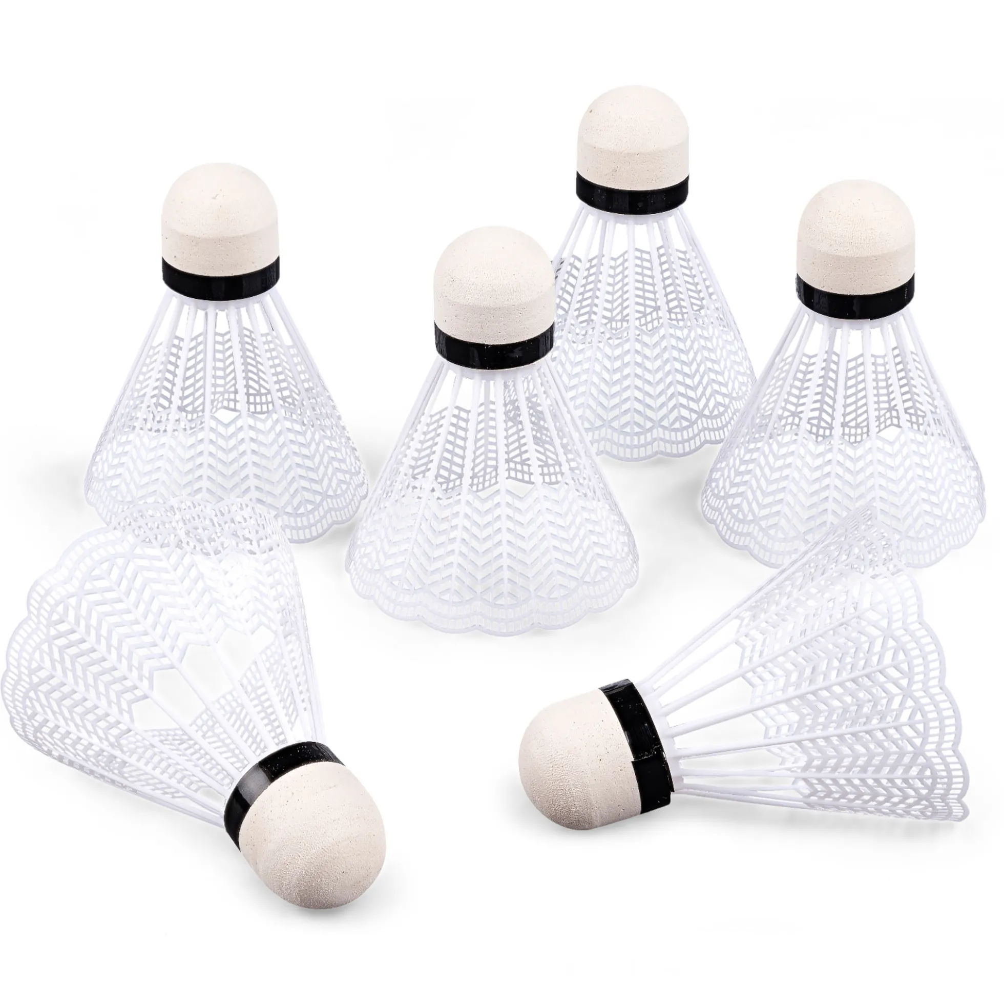 Fjerbolde til batminton - 6 plastfjerbolde i rør