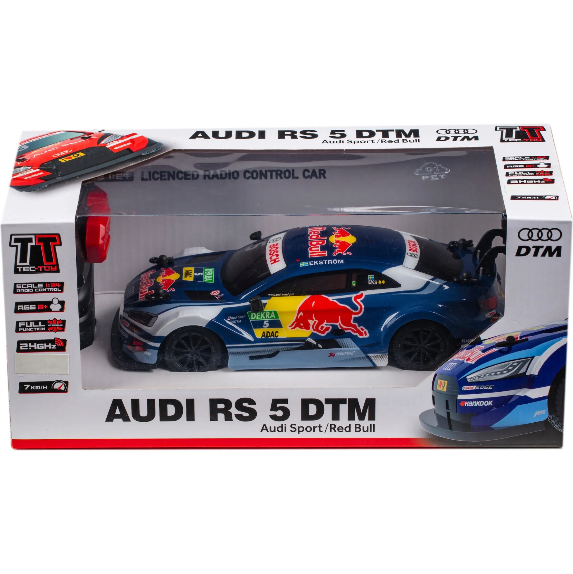 Fjernstyret Audi RS 5 DTM Red Bull med 2.4 GHz styring - 1:24