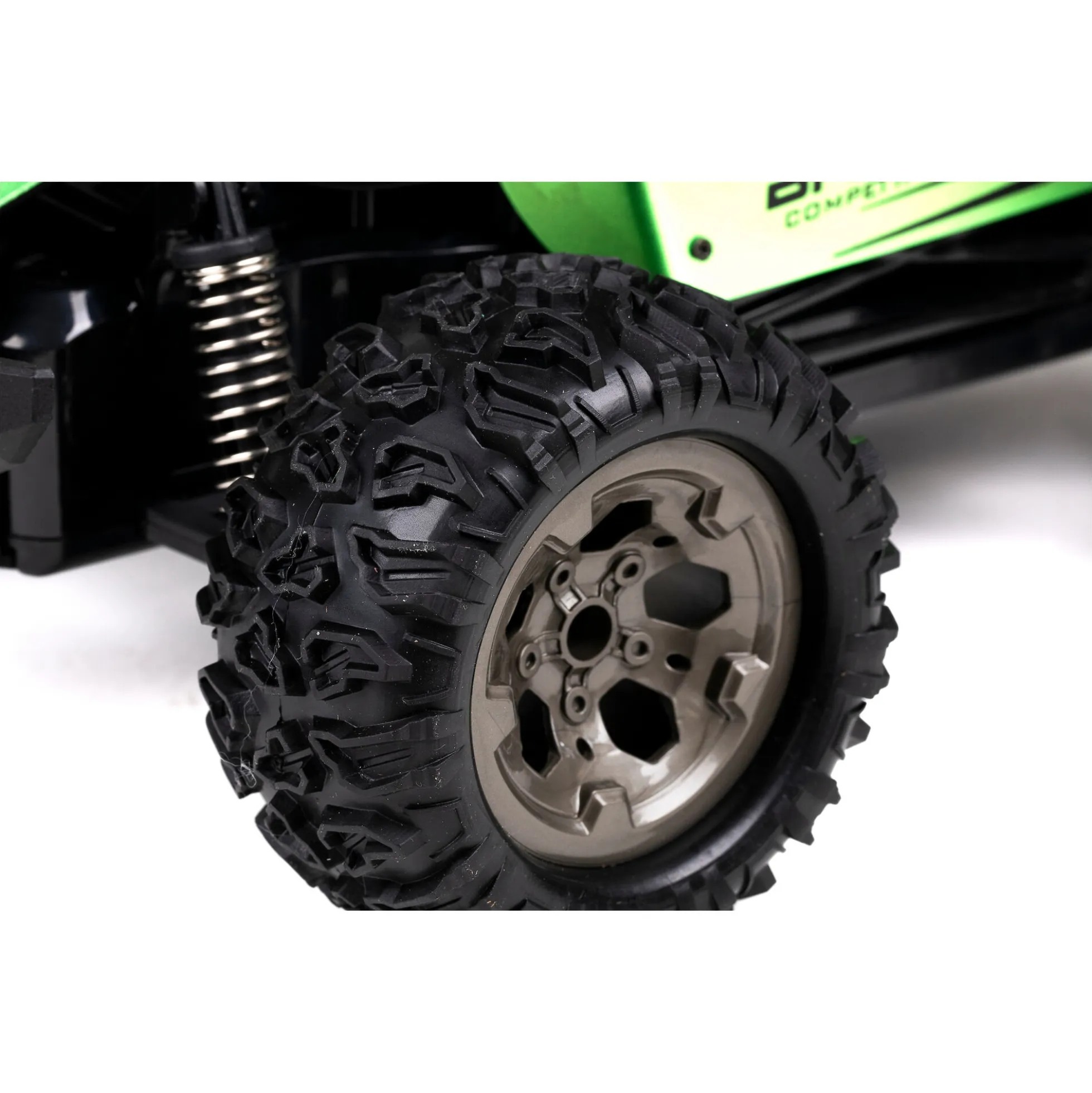 Fjernstyret Brave offroad bil med genopladeligt batteri og 2,4 GHz styring - Grøn - 1:12