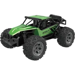Fjernstyret Brave offroad bil med genopladeligt batteri og 2,4 GHz styring - Grøn - 1:12