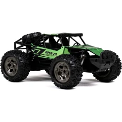 Fjernstyret Brave offroad bil med genopladeligt batteri og 2,4 GHz styring - Grøn - 1:12