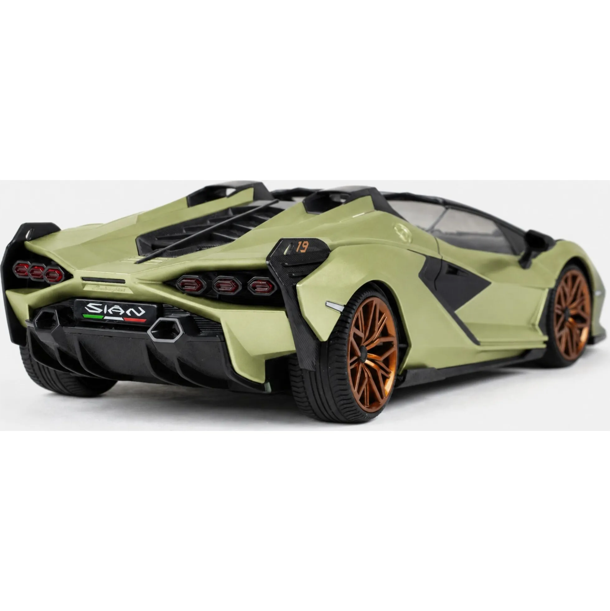 Fjernstyret Lamborghini Sian sportsbil med 2.4 GHz styring - Grøn - 1:16