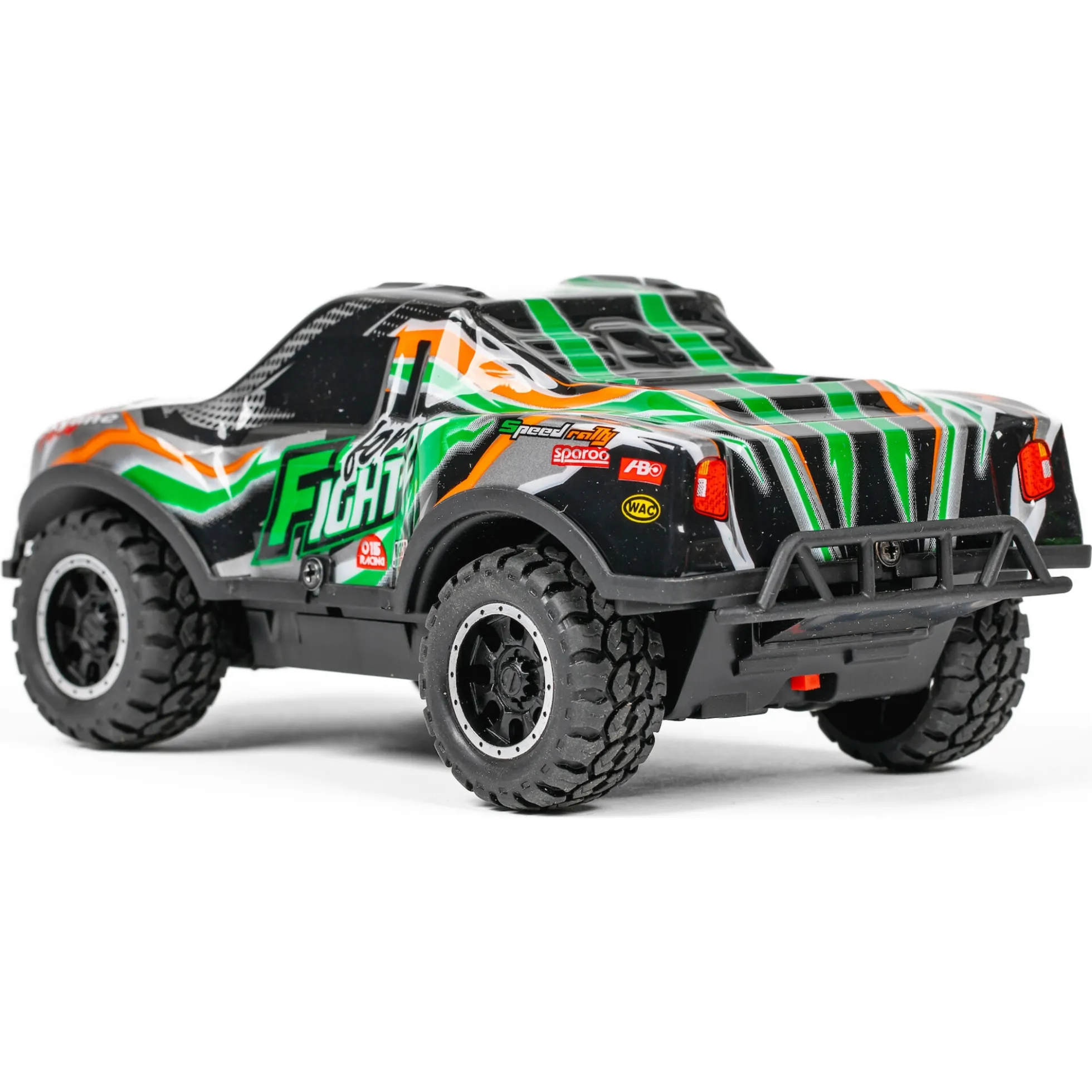 Fjernstyret monster truck med lys og 2,4 GHz styring - Grøn - 1:24