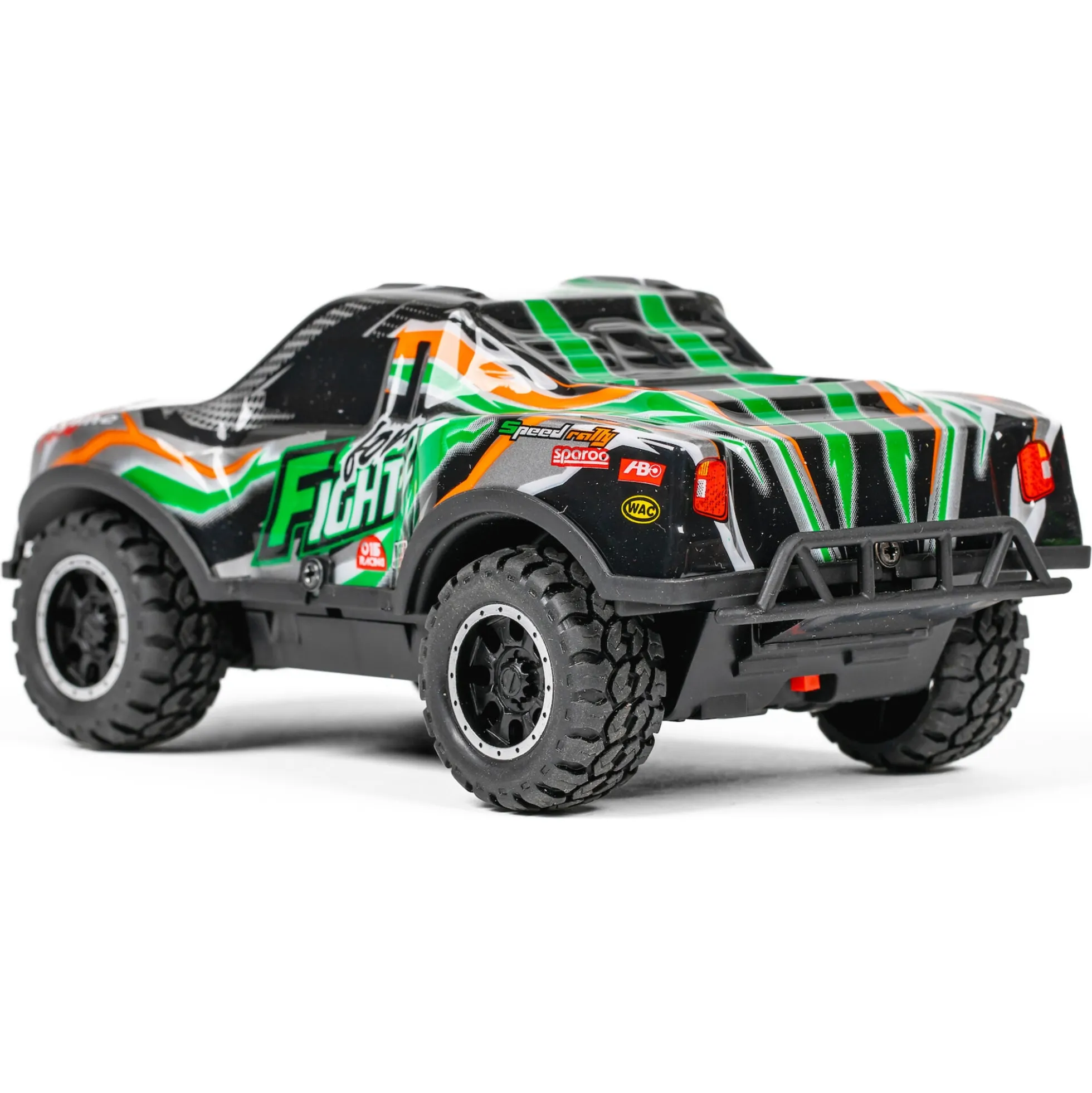 Fjernstyret monster truck med lys og 2,4 GHz styring - Grøn - 1:24