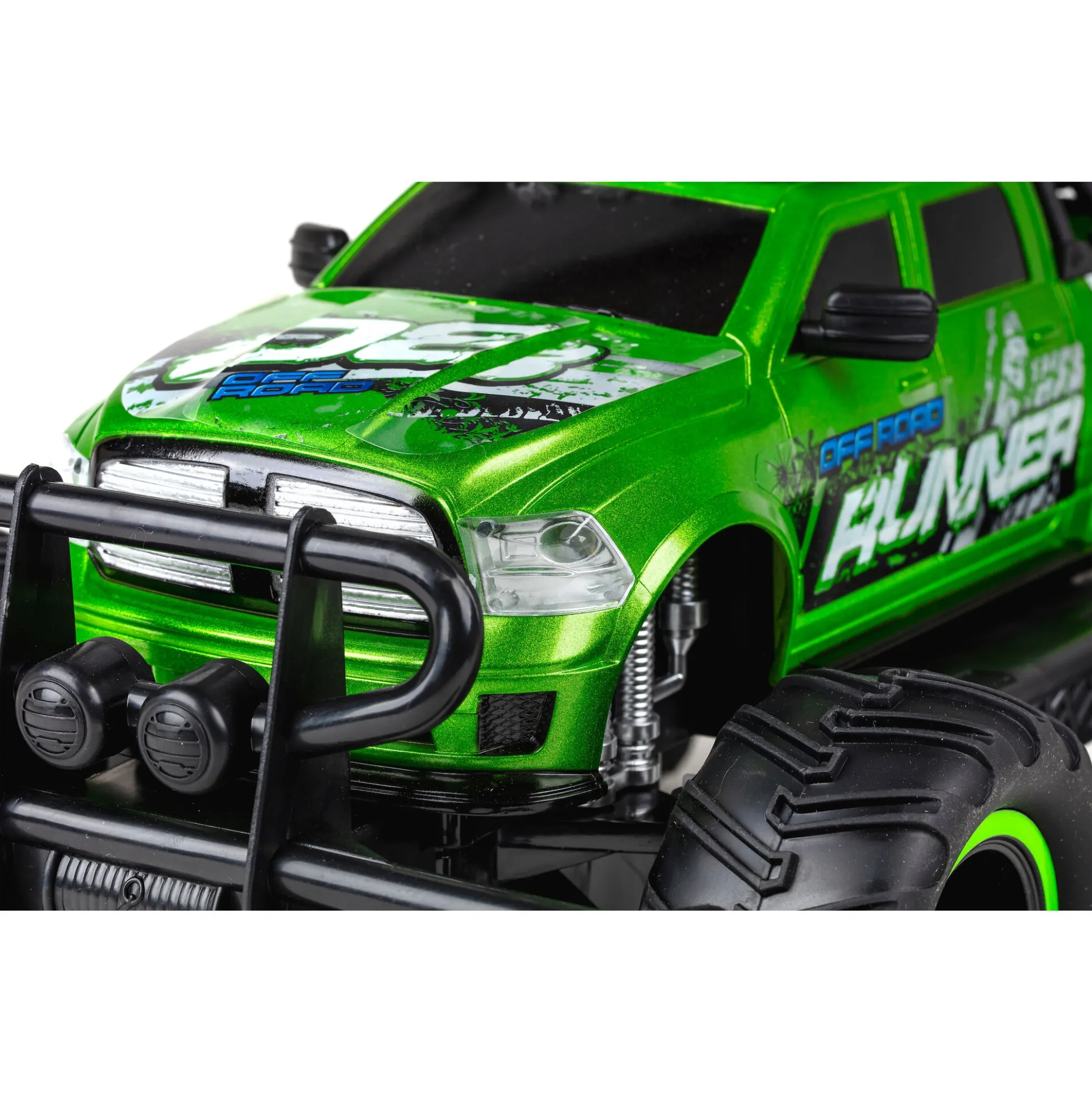 Fjernstyret Raptor Runner offroad bil med genopladeligt batteri - Grøn - 1:12