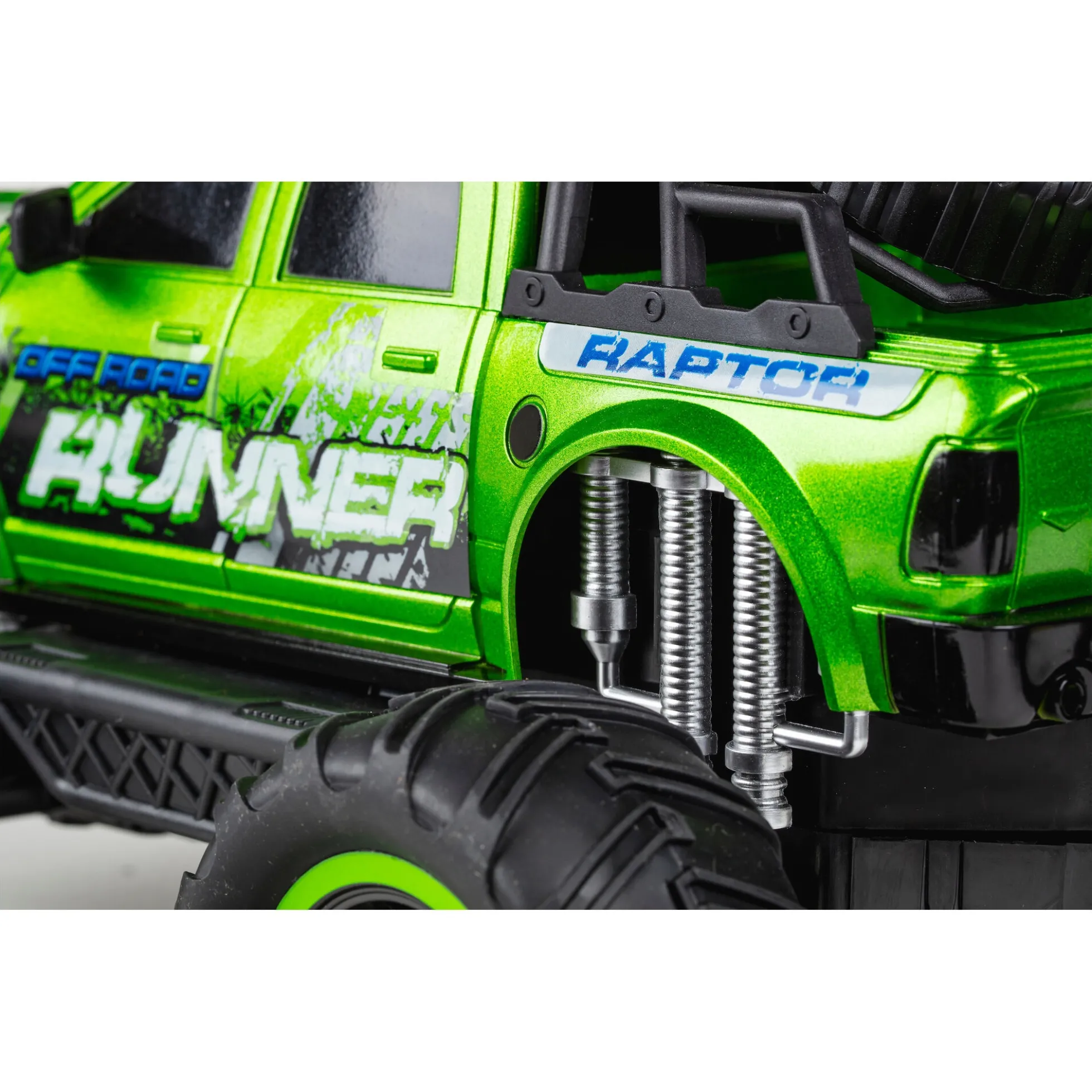 Fjernstyret Raptor Runner offroad bil med genopladeligt batteri - Grøn - 1:12