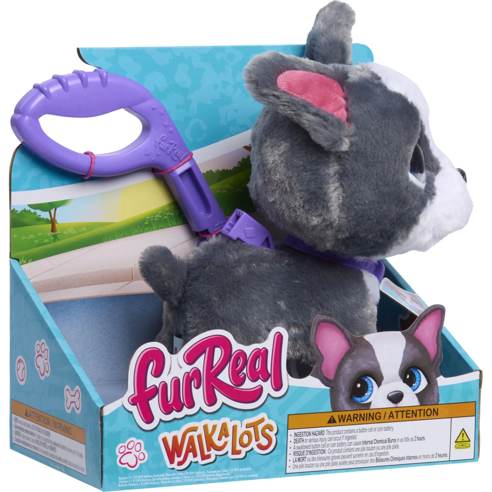 FurReal Walk-A-Lots fransk bulldog - 20 cm