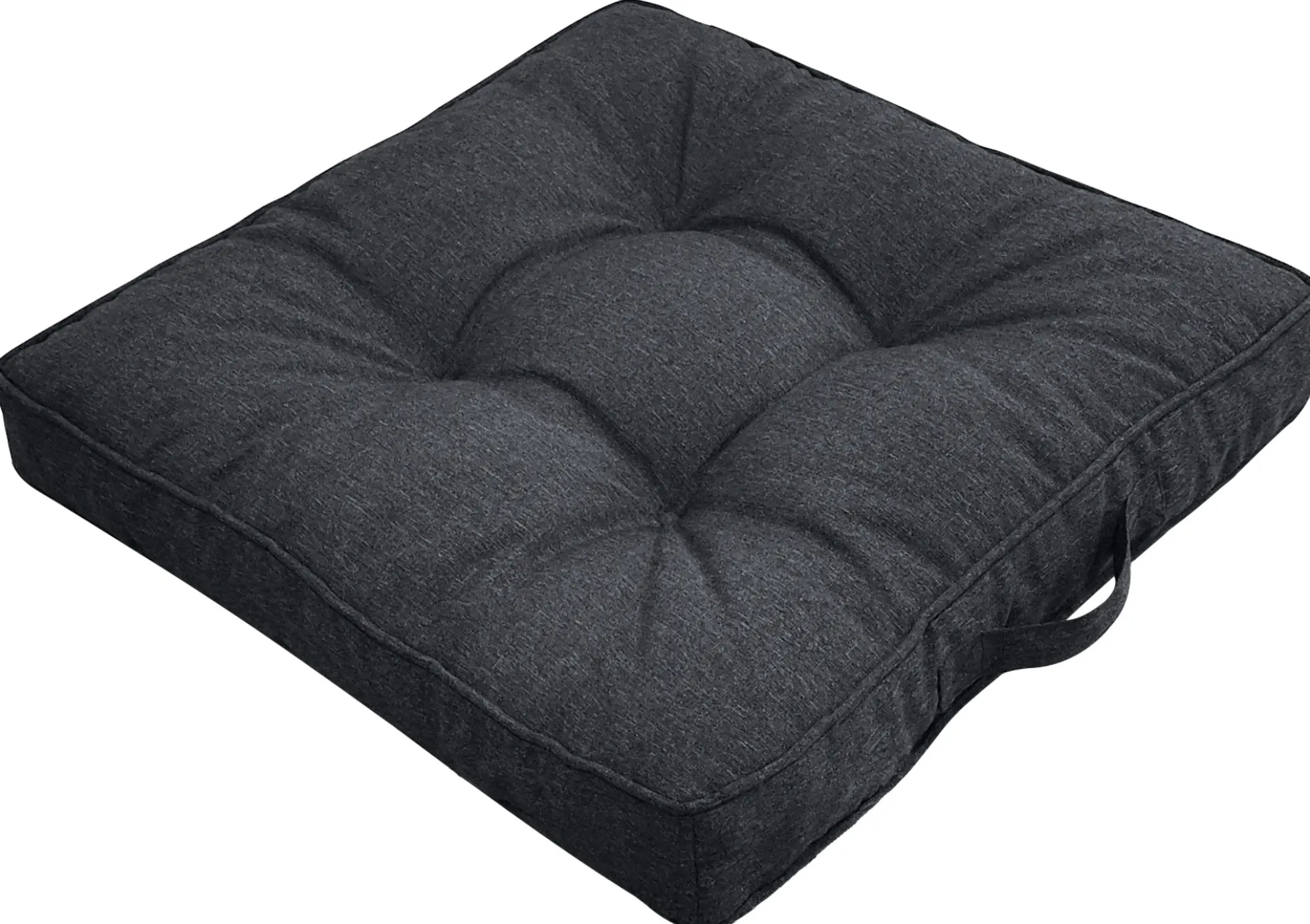 Futon hyndepakke til havestol 4 stk. - 7 cm bløde hynder - Antracit grå havehynder til udendørs brug - Måler 50x50 cm - Nordstrand Home stolehynder