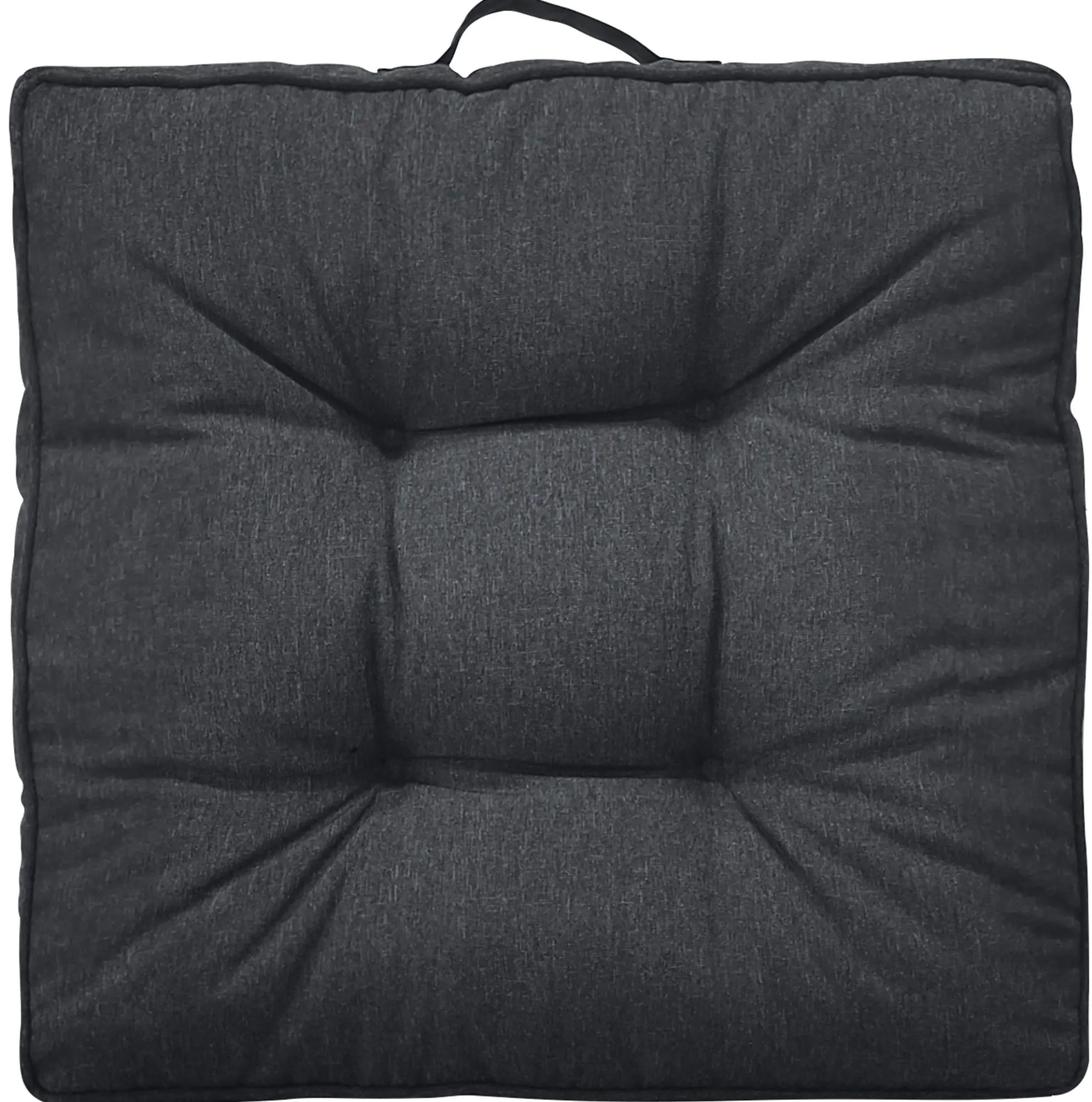Futon hyndepakke til havestol 4 stk. - 7 cm bløde hynder - Antracit grå havehynder til udendørs brug - Måler 50x50 cm - Nordstrand Home stolehynder