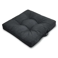 Futon hynde til havestol - 7 cm blød hynde - Antracit grå havehynde til udendørs brug - Måler 50x50 cm - Nordstrand Home stolehynde