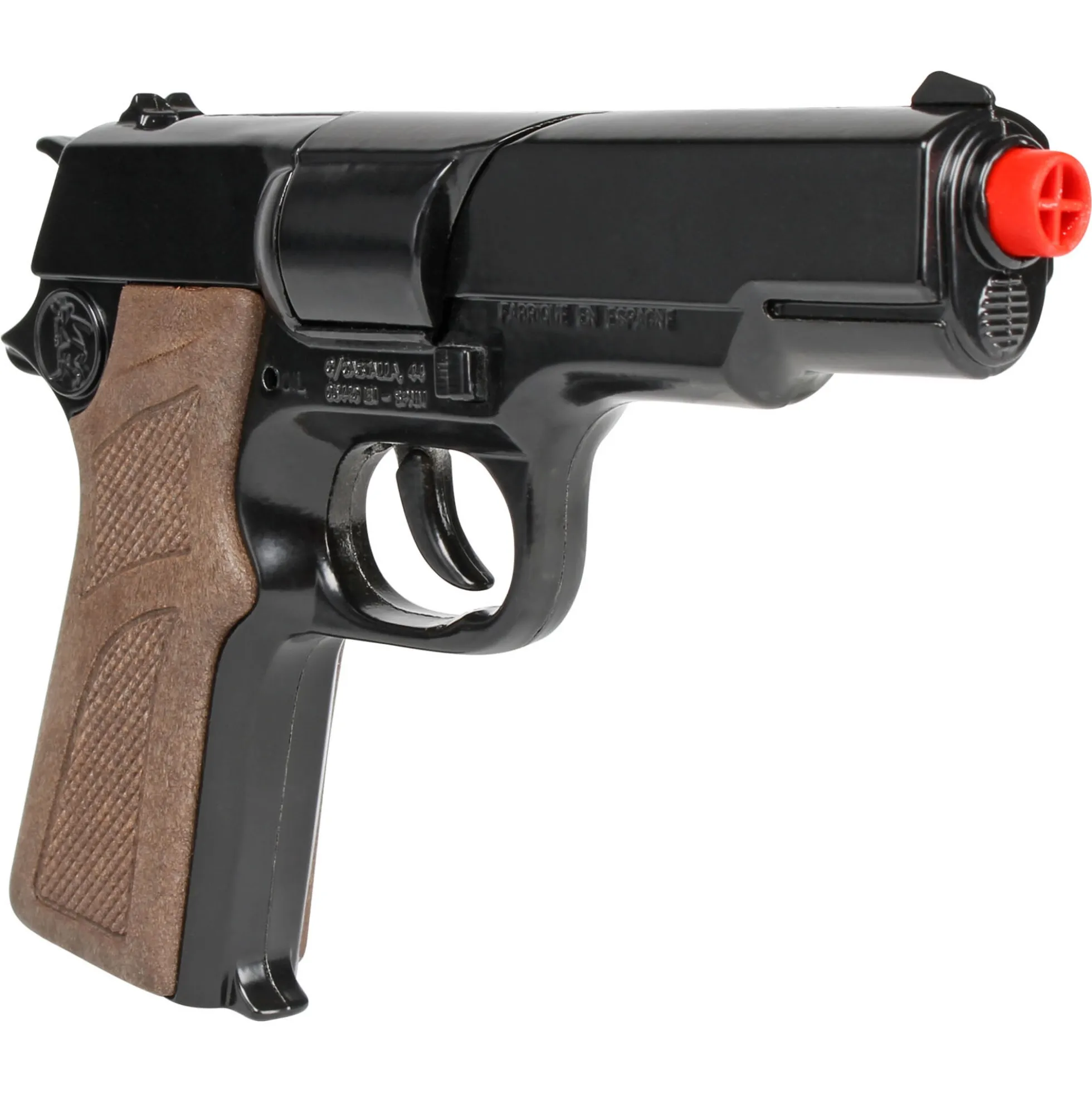Gonher Astra politipistol med støjdæmper - 8-skuds krudt
