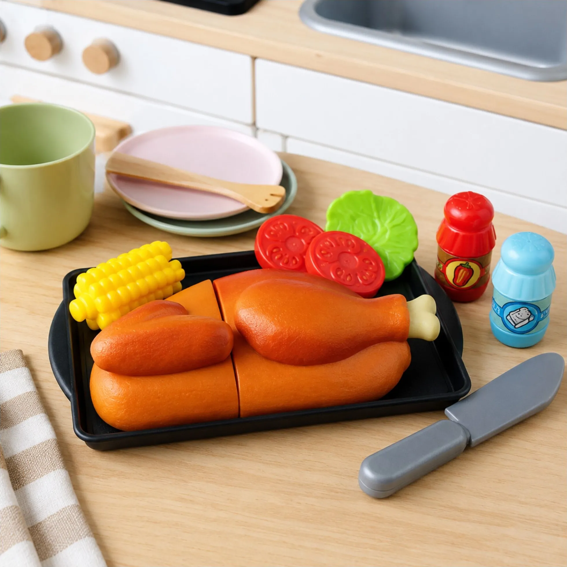 Grillkylling legemad til legekøkken - 9 dele