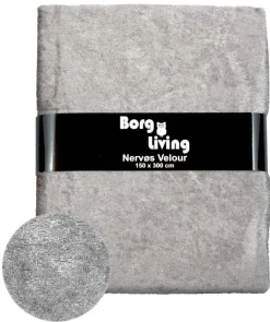Grå velour dug - 3 meter dug - Nervøs velour - Blødt velour stof til borddug - Pakke med 3 meter