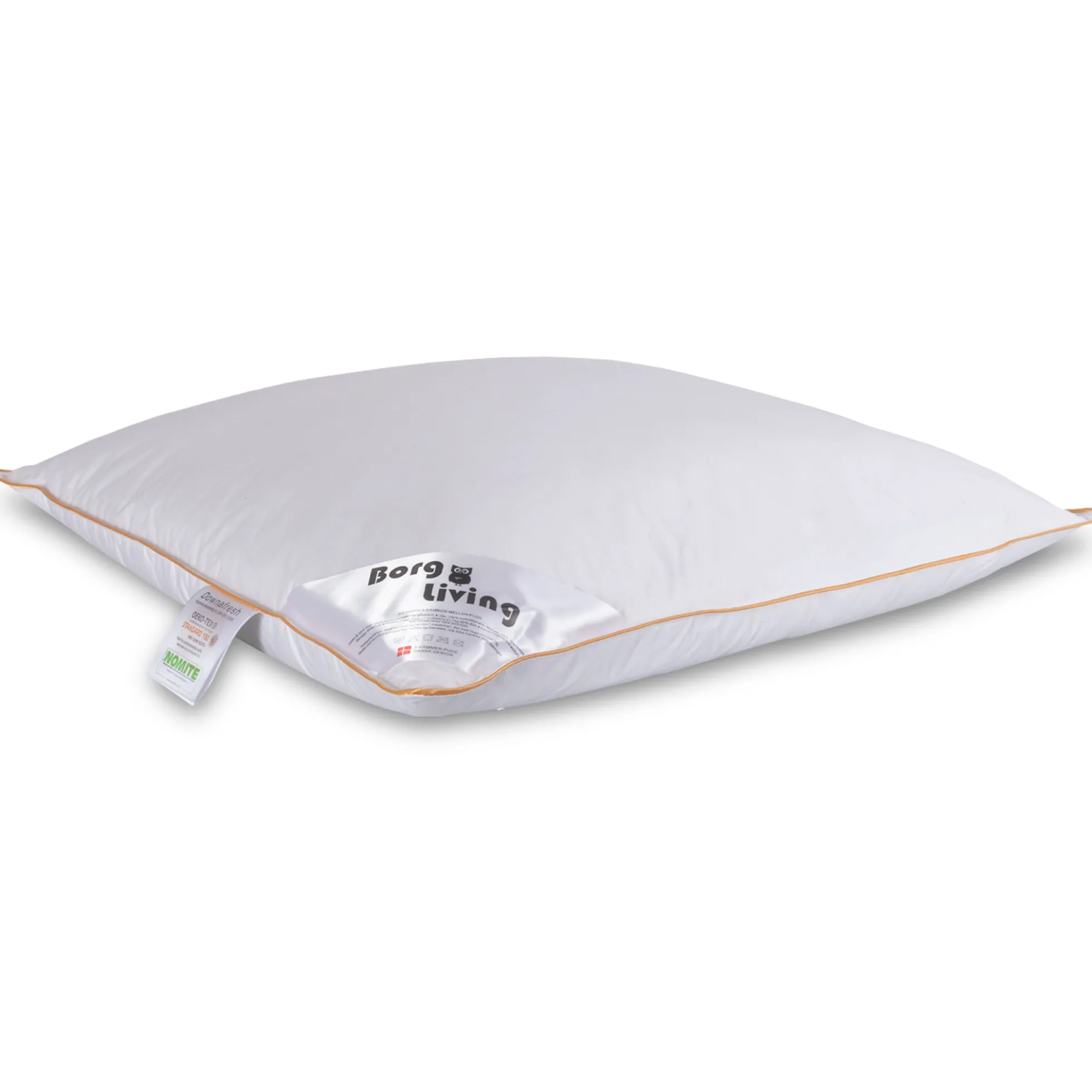 Gåseduns hovedpude - Mellem hovedpude - 60x63 cm - 3 kammer pude - Borg Living