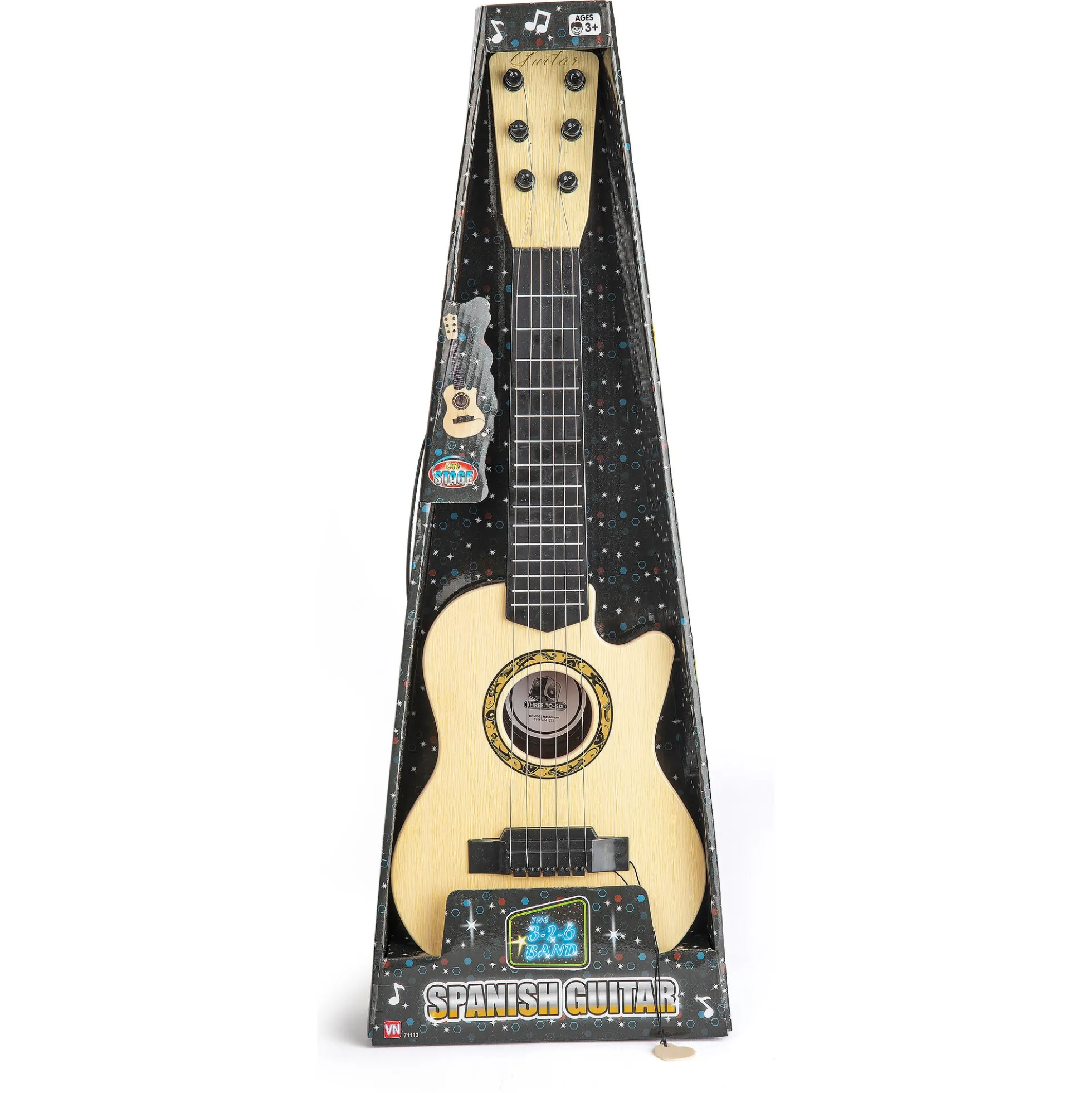 Guitar til børn med 6 metalstrenge og plekter - 54 cm