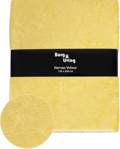 Gul velour dug - 15 meter dug - Nervøs velour - Blødt velour stof til borddug - Pakker med 3 meter