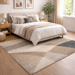 Gulvtæppe - 140x200 cm - Beige med mønster - Thales - Nordstrand Home