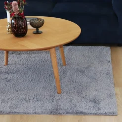 Gulvtæppe 160x230 cm - Grå - Langt ryatæppe med skridsikker bagside - Løs tæppe fra Nordstrand Home