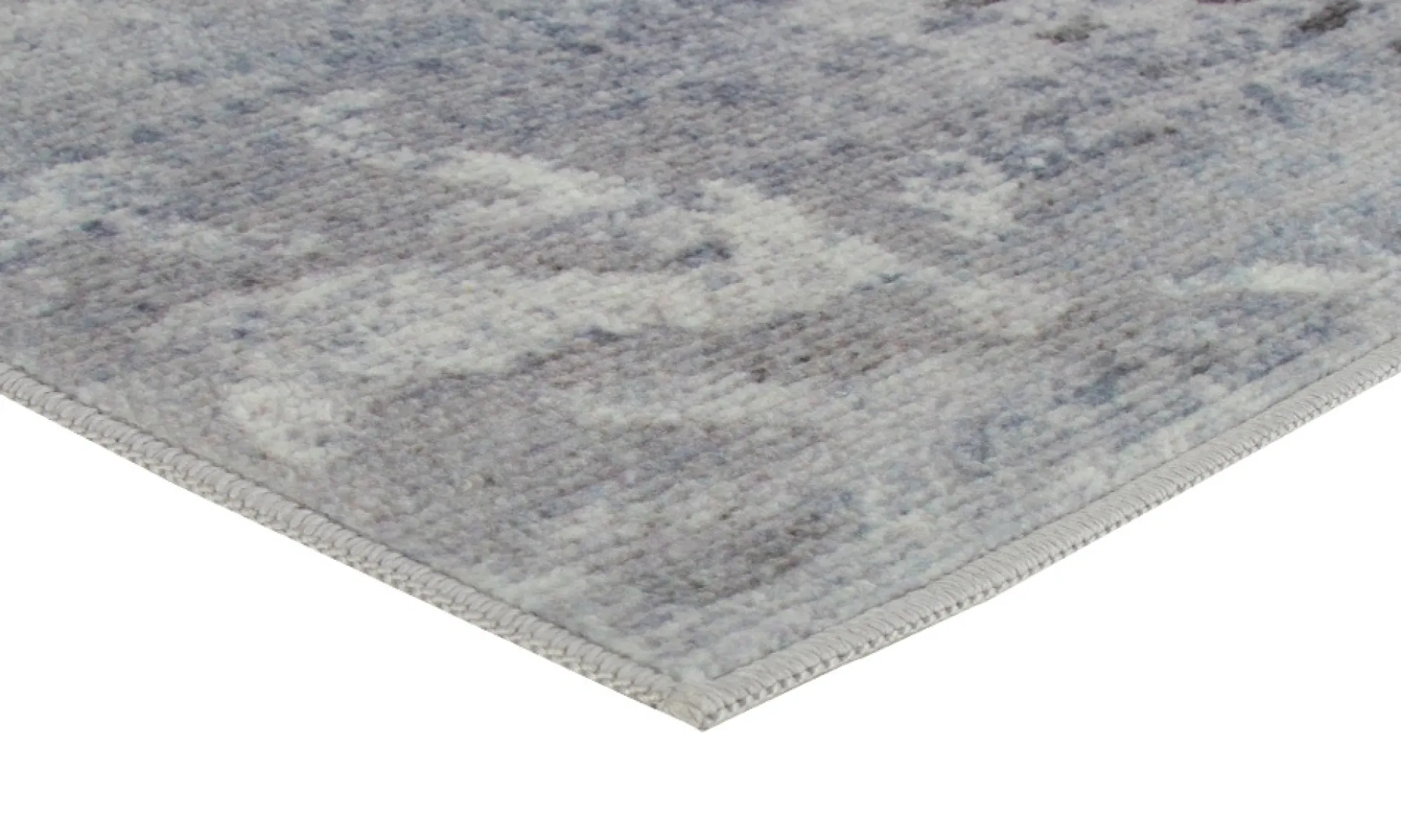 Gulvtæppe 140x200 cm - Grå løs tæppe med stone look & skridsikker bagside - Blødt gulvtæppe fra Nordstrand Home Molly