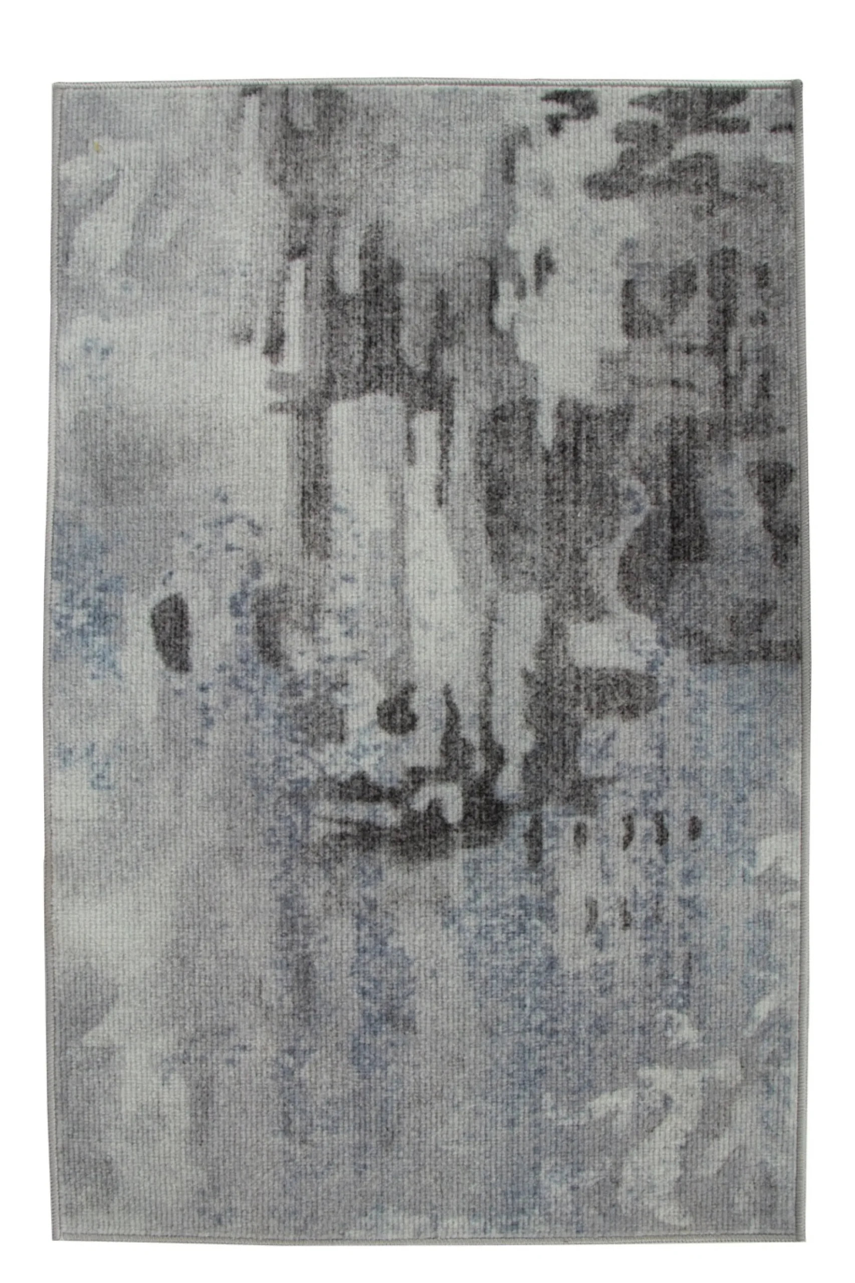 Gulvtæppe 140x200 cm - Grå løs tæppe med stone look & skridsikker bagside - Blødt gulvtæppe fra Nordstrand Home Molly