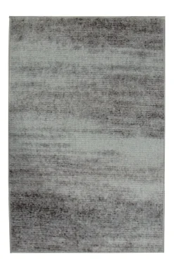 Gulvtæppe 140x200 cm - Løs tæppe med skridsikker bagside - Gråt tæppe med stonewashed effekt - Blødt tæppe fra Nordstrand Home Tine