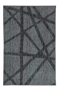 Gulvtæppe - 140x200 cm - Mørkegrå tæppe med skridsikker bagside - Løs tæppe fra Nordstrand Home Gry