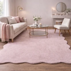 Gulvtæppe - 140x200 cm - Rosa - Shape - Nordstrand Home