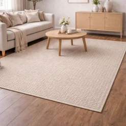 Gulvtæppe - 160x230 cm - Vævet - Beige - Helsinki - Nordstrand Home