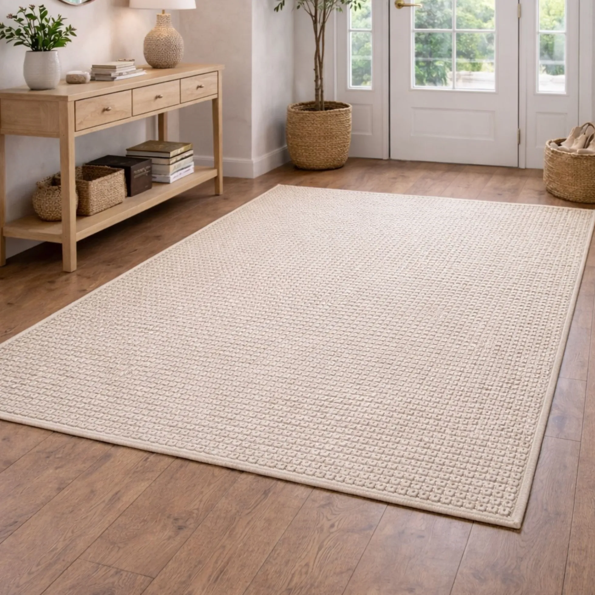 Gulvtæppe - 160x230 cm - Vævet - Beige - Helsinki - Nordstrand Home