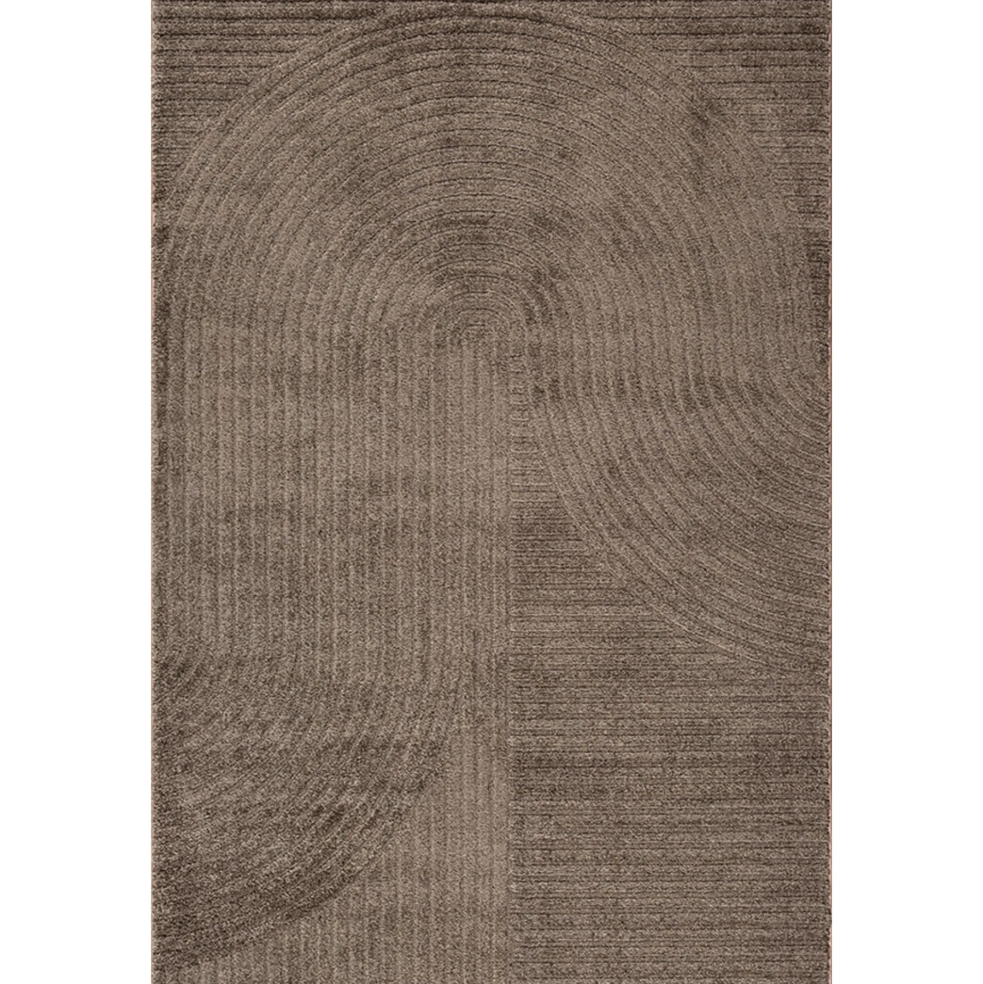 Gulvtæppe - 140x200 cm - Vævet - Brun med mønster - Elio - Nordstrand Home