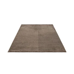 Gulvtæppe - 140x200 cm - Vævet - Brun med mønster - Elio - Nordstrand Home