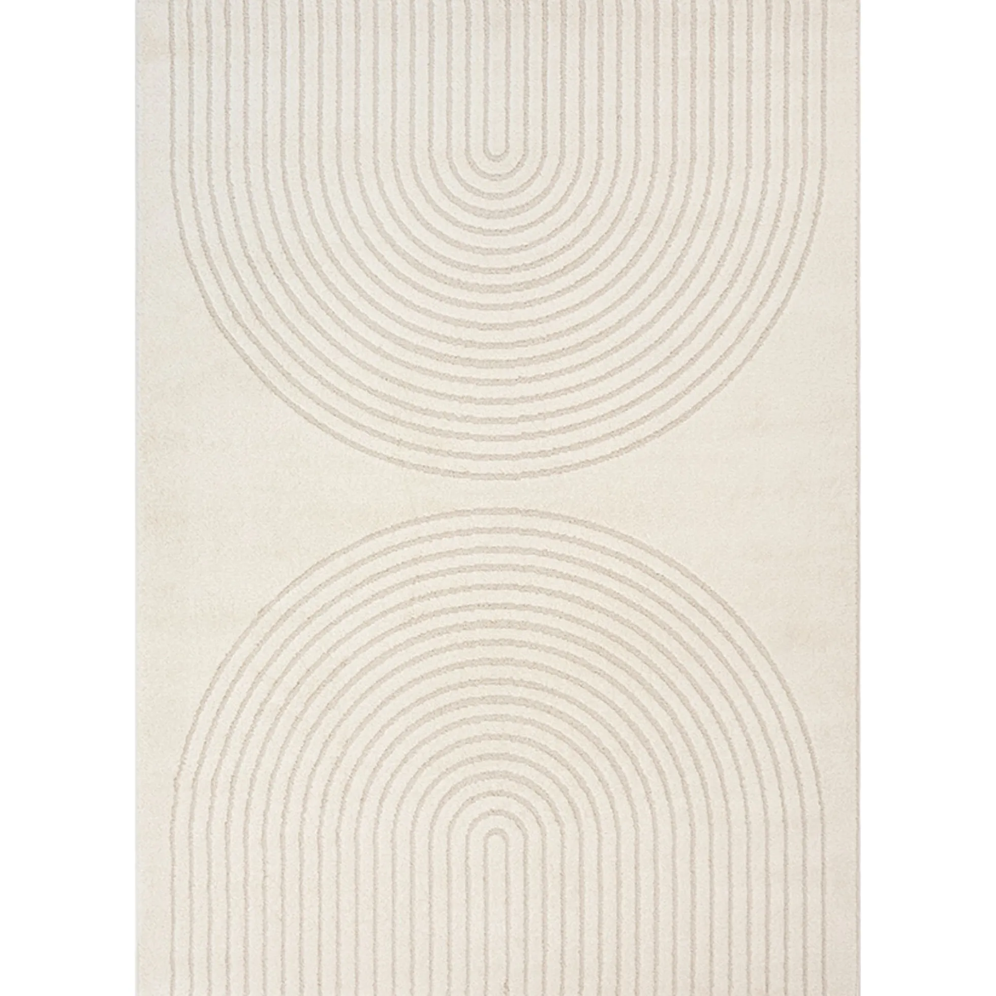 Gulvtæppe - 80x150 cm - Vævet - Cremefarvet med mønster - Eclipse - Nordstrand Home